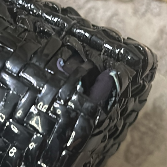 BALLY VINTAGE RARE Black Wicker and Lambskin Leather Clutch/Shoulder Bag - Picture 3 of 15